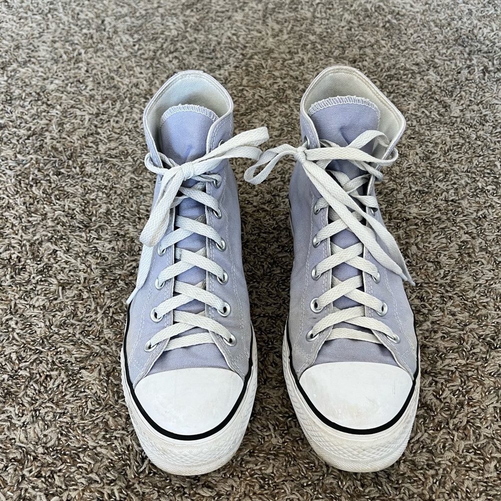 Custom Purple Platform Converse